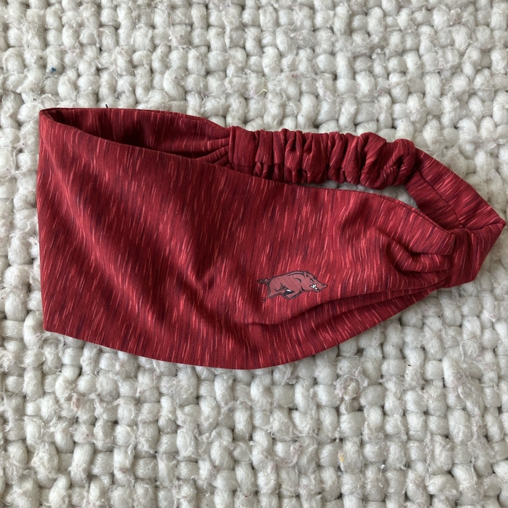 University Of Arkansas "HOGS" Razorbacks Embroidered Headband